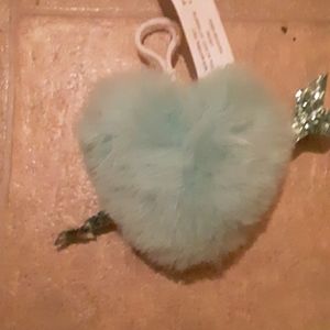 Blue hart key chain